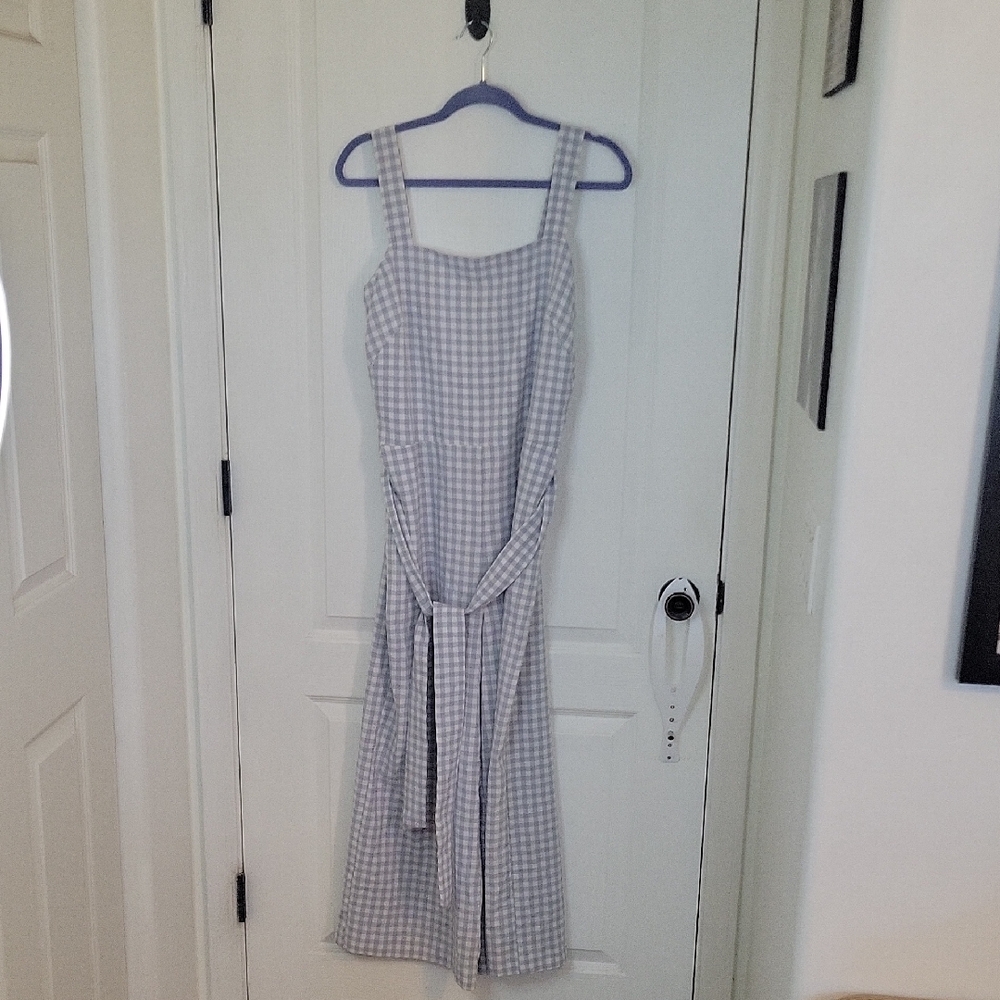 Ann Taylor Gingham Belted Romper SZ 12